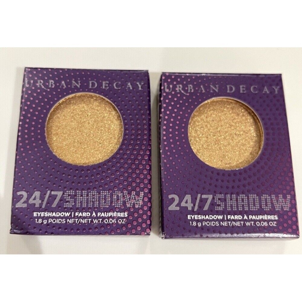 Urban Decay Dumb Luck 24/7 warm Copper Metallic eyeshadow Lot Of 2 gold